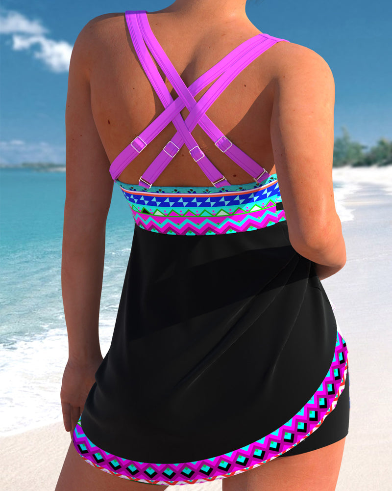 Eliza | Swimsuit with Ties and Striped Pattern
