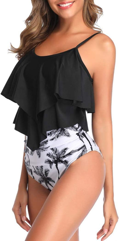 Helen – Ruffle Wave Tankini Set