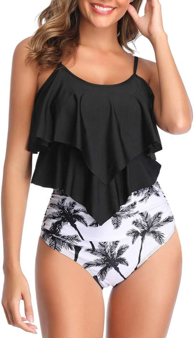 Helen – Ruffle Wave Tankini Set