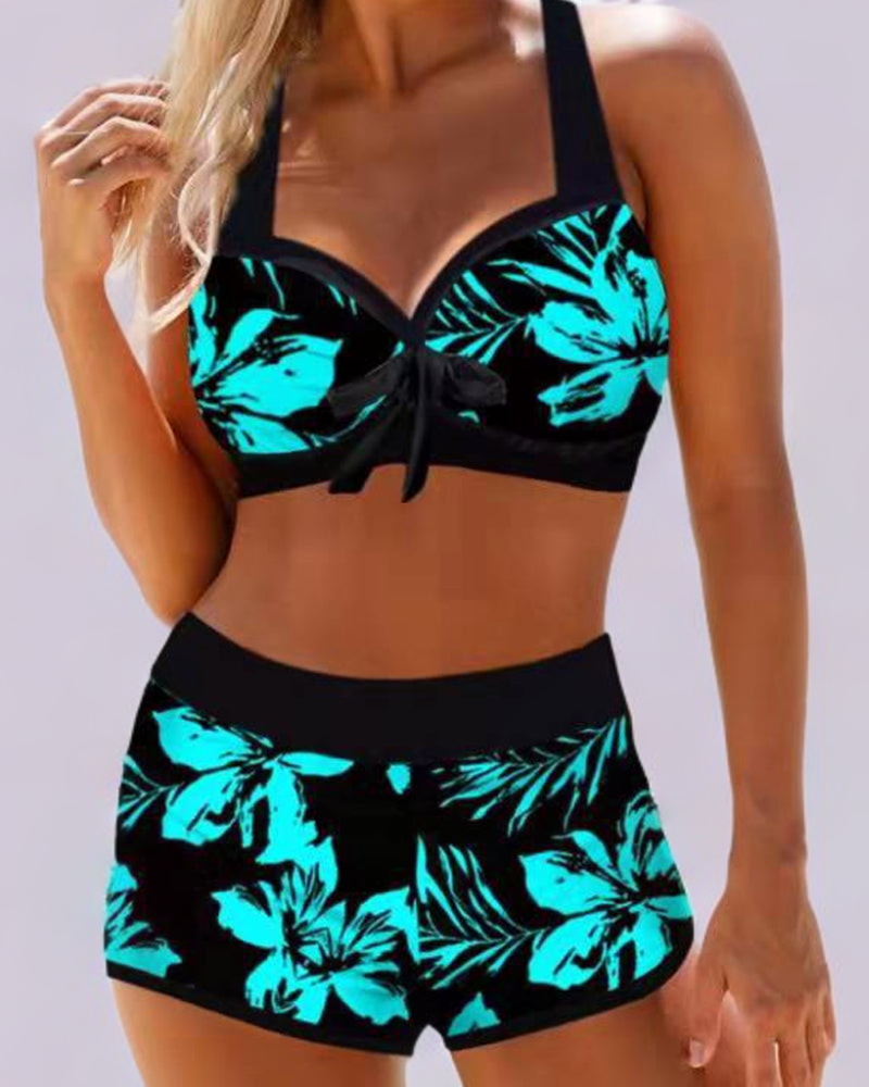 Anna | High-Waisted Swimsuit with Floral Pattern